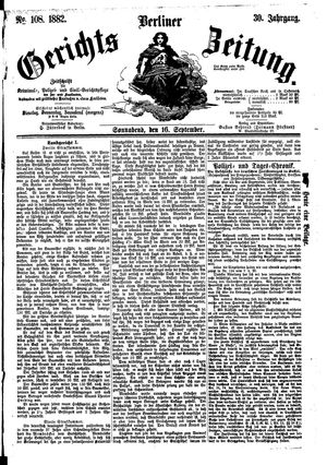 Berliner Gerichts-Zeitung vom 16.09.1882