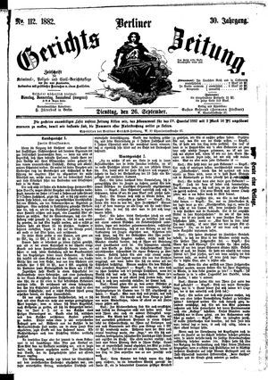 Berliner Gerichts-Zeitung vom 26.09.1882