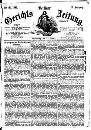 Berliner Gerichts-Zeitung vom 05.10.1882