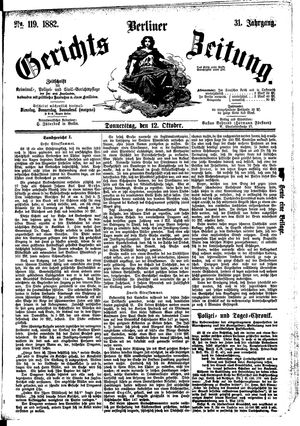 Berliner Gerichts-Zeitung vom 12.10.1882
