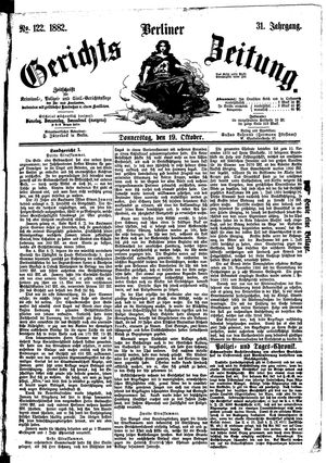 Berliner Gerichts-Zeitung on Oct 19, 1882