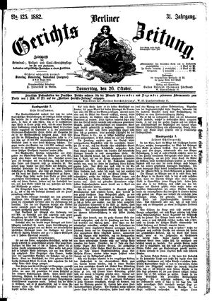 Berliner Gerichts-Zeitung vom 26.10.1882