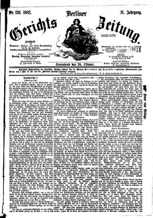 Berliner Gerichts-Zeitung vom 28.10.1882