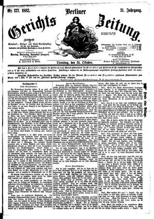 Berliner Gerichts-Zeitung vom 31.10.1882