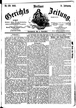 Berliner Gerichts-Zeitung vom 04.11.1882