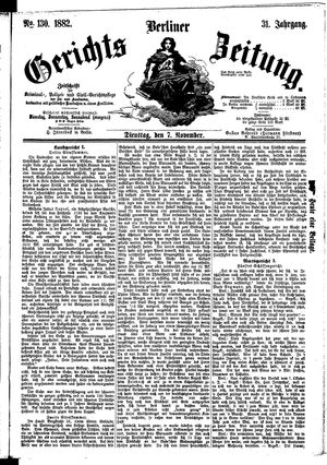 Berliner Gerichts-Zeitung on Nov 7, 1882