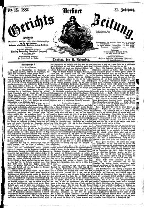 Berliner Gerichts-Zeitung vom 14.11.1882