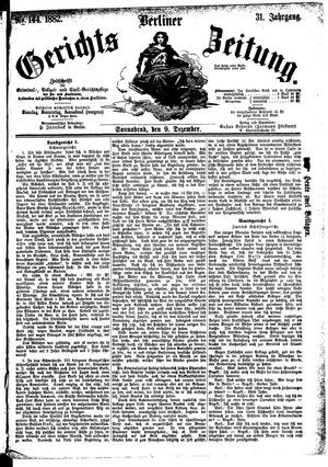 Berliner Gerichts-Zeitung vom 09.12.1882