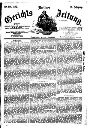 Berliner Gerichts-Zeitung vom 14.12.1882
