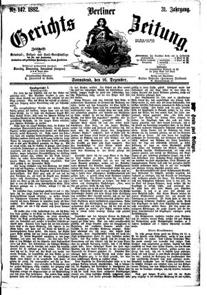 Berliner Gerichts-Zeitung on Dec 16, 1882