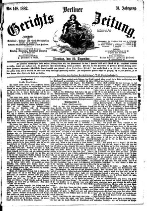 Berliner Gerichts-Zeitung vom 19.12.1882