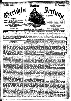 Berliner Gerichts-Zeitung vom 23.12.1882