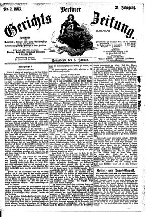 Berliner Gerichts-Zeitung vom 06.01.1883