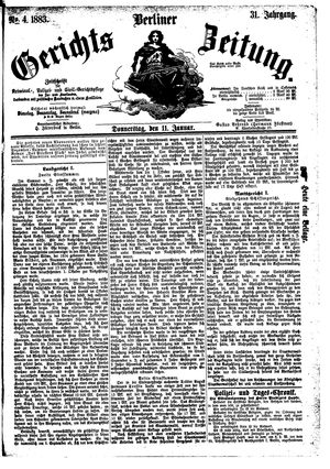 Berliner Gerichts-Zeitung on Jan 11, 1883