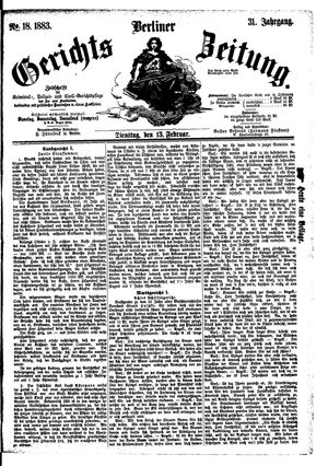 Berliner Gerichts-Zeitung vom 13.02.1883