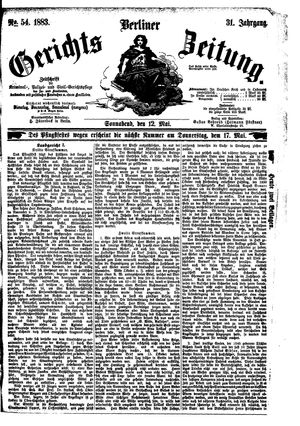 Berliner Gerichts-Zeitung vom 12.05.1883