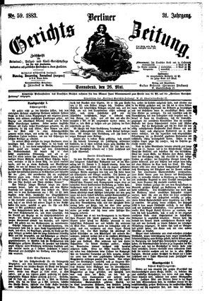 Berliner Gerichts-Zeitung on May 26, 1883