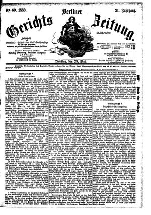 Berliner Gerichts-Zeitung on May 29, 1883