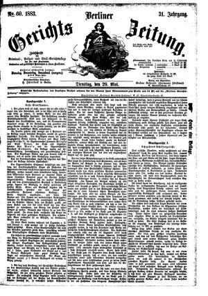 Berliner Gerichts-Zeitung vom 29.05.1883