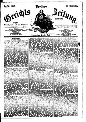 Berliner Gerichts-Zeitung vom 05.07.1883