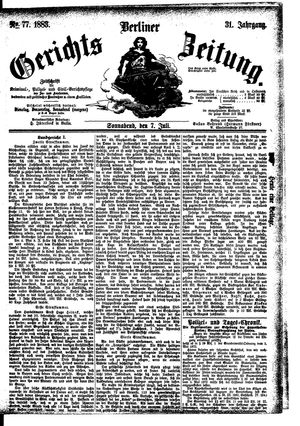 Berliner Gerichts-Zeitung vom 07.07.1883