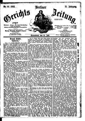 Berliner Gerichts-Zeitung vom 14.07.1883