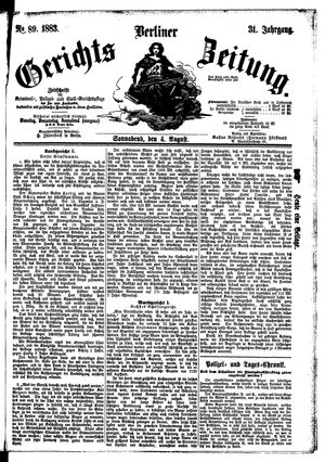 Berliner Gerichts-Zeitung vom 04.08.1883