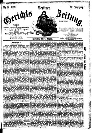 Berliner Gerichts-Zeitung vom 07.08.1883