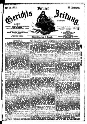 Berliner Gerichts-Zeitung vom 09.08.1883