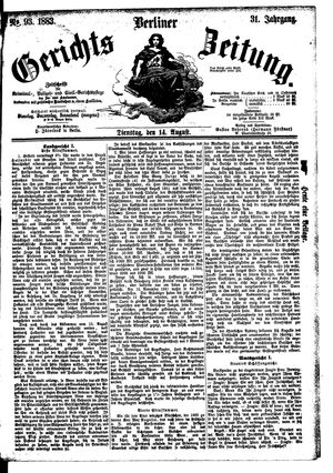 Berliner Gerichts-Zeitung vom 14.08.1883