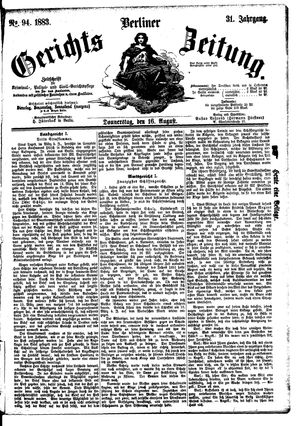 Berliner Gerichts-Zeitung vom 16.08.1883