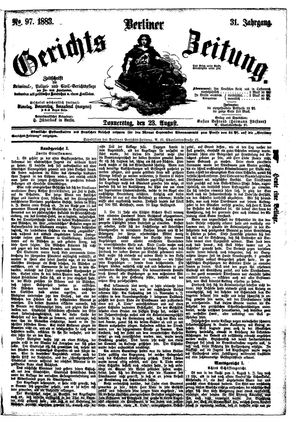 Berliner Gerichts-Zeitung vom 23.08.1883
