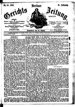 Berliner Gerichts-Zeitung vom 25.08.1883