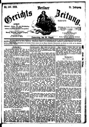 Berliner Gerichts-Zeitung vom 30.08.1883
