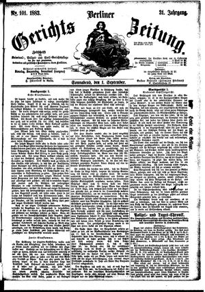 Berliner Gerichts-Zeitung on Sep 1, 1883