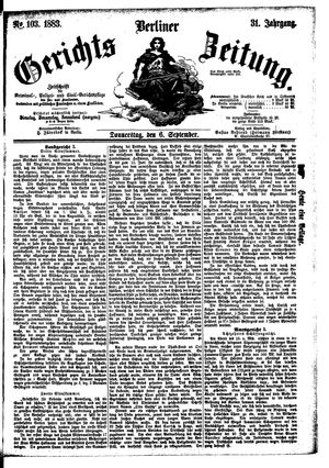 Berliner Gerichts-Zeitung vom 06.09.1883