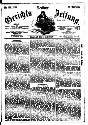 Berliner Gerichts-Zeitung vom 08.09.1883