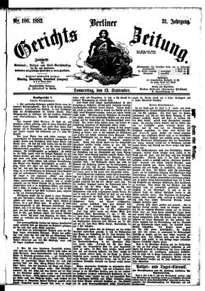 Berliner Gerichts-Zeitung vom 13.09.1883