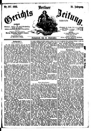Berliner Gerichts-Zeitung vom 15.09.1883