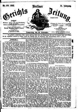 Berliner Gerichts-Zeitung vom 20.09.1883