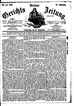 Berliner Gerichts-Zeitung vom 27.09.1883