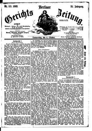 Berliner Gerichts-Zeitung vom 04.10.1883
