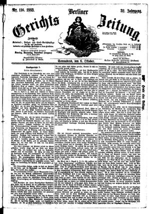 Berliner Gerichts-Zeitung on Oct 6, 1883