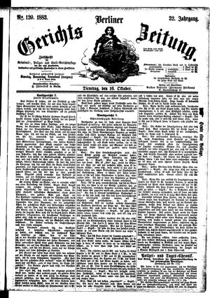 Berliner Gerichts-Zeitung vom 16.10.1883