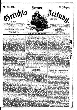 Berliner Gerichts-Zeitung vom 18.10.1883
