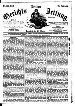 Berliner Gerichts-Zeitung vom 20.10.1883