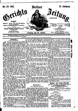 Berliner Gerichts-Zeitung vom 23.10.1883