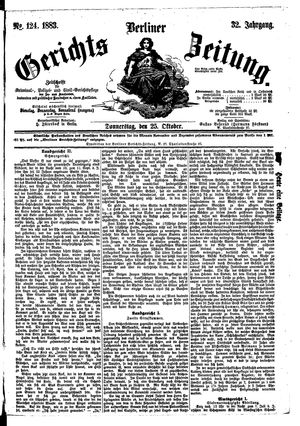 Berliner Gerichts-Zeitung on Oct 25, 1883