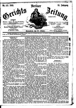 Berliner Gerichts-Zeitung on Oct 27, 1883