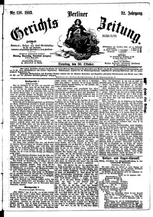 Berliner Gerichts-Zeitung vom 30.10.1883